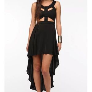 Reverse black cut out dress (L)